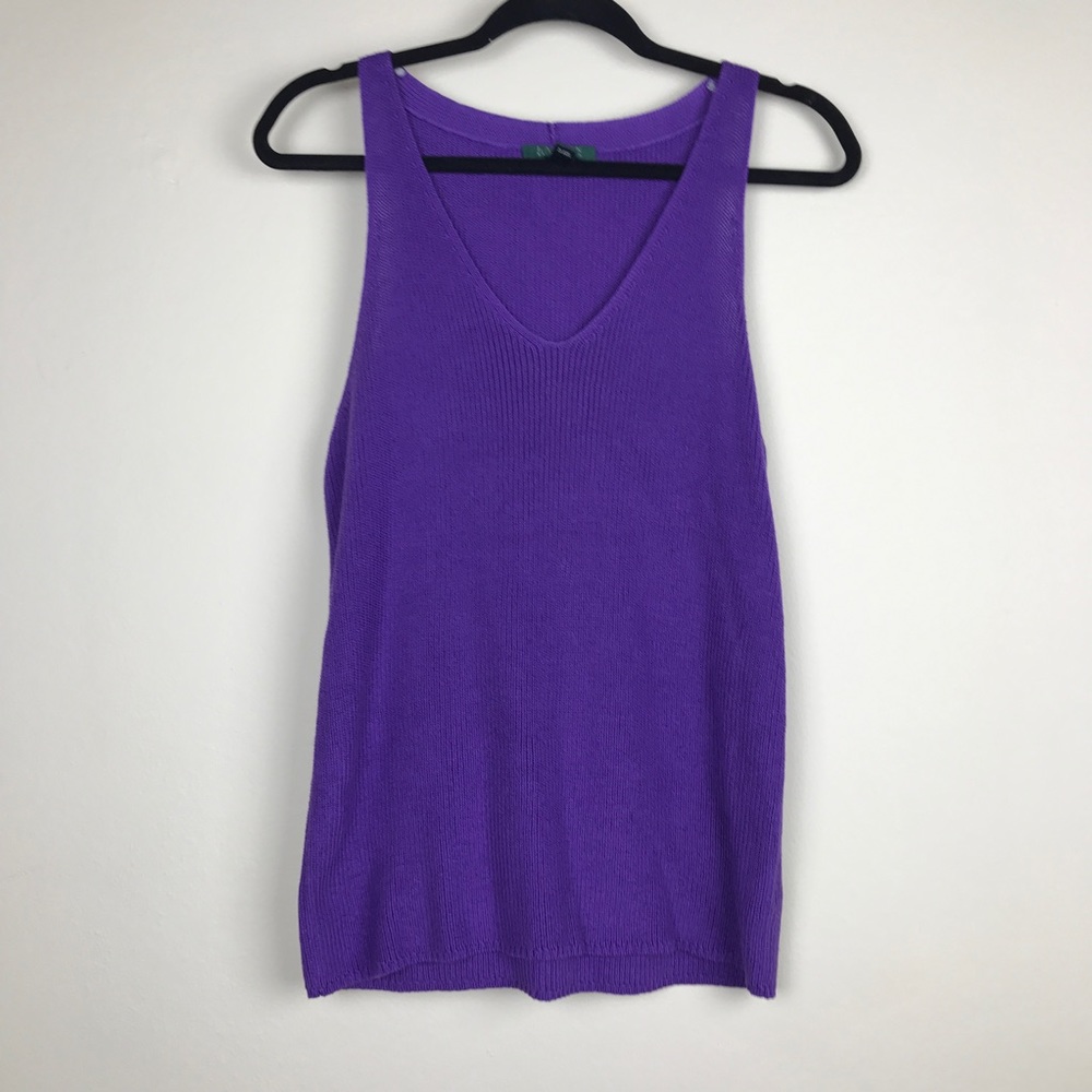 LAUREN RALPH LAUREN Purple Sleeveless Knit Top M